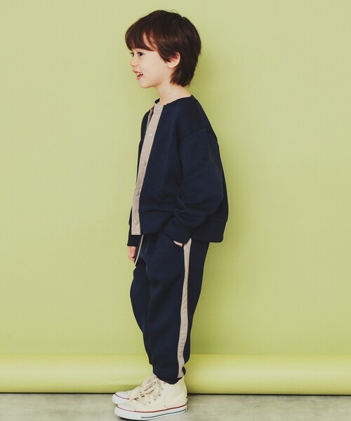 THE SHOP TK （ザ ショップ ティーケー ）の「【110-160】ダンボールスナップカーディガン/セットアップ可・洗濯機OK（カーディガン/ボレロ・キッズ・ネイビー/グレー/オリーブ・11/12/15 /13/14/16）」の8枚目の写真