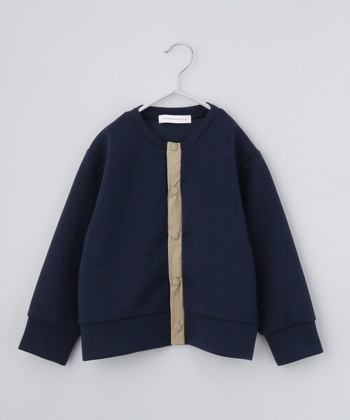 THE SHOP TK （ザ ショップ ティーケー ）の「【110-160】ダンボールスナップカーディガン/セットアップ可・洗濯機OK（カーディガン/ボレロ・キッズ・ネイビー/グレー/オリーブ・11/12/15 /13/14/16）」の10枚目の写真