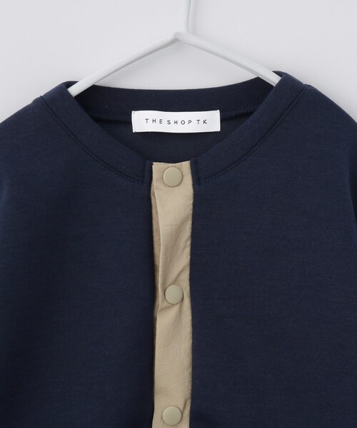 THE SHOP TK （ザ ショップ ティーケー ）の「【110-160】ダンボールスナップカーディガン/セットアップ可・洗濯機OK（カーディガン/ボレロ・キッズ・ネイビー/グレー/オリーブ・11/12/15 /13/14/16）」の12枚目の写真