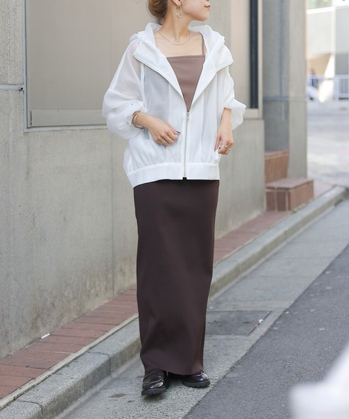 COLONY 2139（コロニートゥーワンスリーナイン）の「【リバイバル】シアーエステルボイルフード付マンパ（シャツ/ブラウス・レディース・ブラック/グレイッシュベージュ/オフホワイト/グレー/ブラウン・FREE）」の7枚目の写真