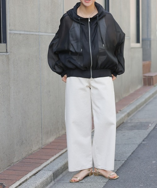 COLONY 2139（コロニートゥーワンスリーナイン）の「【リバイバル】シアーエステルボイルフード付マンパ（シャツ/ブラウス・レディース・ブラック/グレイッシュベージュ/オフホワイト/グレー/ブラウン・FREE）」の19枚目の写真