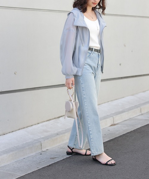 COLONY 2139（コロニートゥーワンスリーナイン）の「【リバイバル】シアーエステルボイルフード付マンパ（シャツ/ブラウス・レディース・ブラック/グレイッシュベージュ/オフホワイト/グレー/ブラウン・FREE）」の21枚目の写真