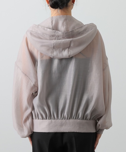 COLONY 2139（コロニートゥーワンスリーナイン）の「【リバイバル】シアーエステルボイルフード付マンパ（シャツ/ブラウス・レディース・ブラック/グレイッシュベージュ/オフホワイト/グレー/ブラウン・FREE）」の11枚目の写真