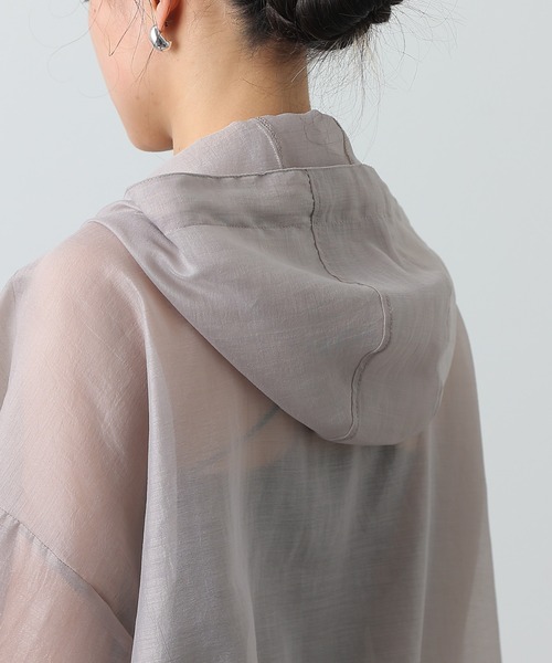 COLONY 2139（コロニートゥーワンスリーナイン）の「【リバイバル】シアーエステルボイルフード付マンパ（シャツ/ブラウス・レディース・ブラック/グレイッシュベージュ/オフホワイト/グレー/ブラウン・FREE）」の14枚目の写真