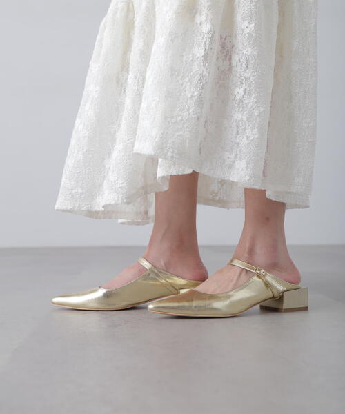 FREE'S MART（フリーズマート）の「◆メリージェーンミュール（パンプス・レディース・ゴールド/ベージュ/ブラック・SMALL/MEDIUM）」の8枚目の写真