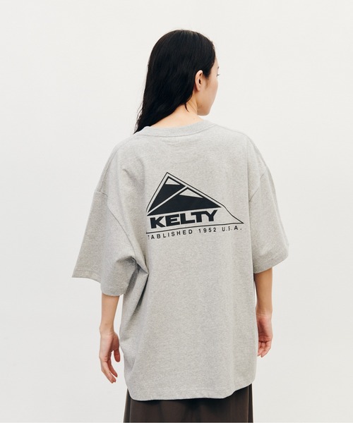 KELTY(ケルティ)の「バック ロゴ S/S ティーシャツ(Tシャツ/カットソー・レディース・ブラック/ヘザーグレー/ホワイト/ベージュ/ネイビー・M/S/L/XL)」の16枚目の写真