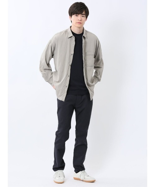 m.f.editorial（エムエフエディトリアル）の「【ストレッチ ハンドウォッシャブル】m.f.エディトリアル メンズ タスランステッチ レギュラーカラー長袖シャツ（シャツ/ブラウス・メンズ・ブラック/ライトグレー・LARGE/MEDIUM）」の20枚目の写真