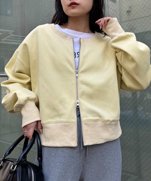 CIAOPANIC TYPY(チャオパニックティピー)の「【2WAY】ダンボールZIPスウェット(Tシャツ/カットソー・レディース・ホワイト/ライトグレー/ブラック/レッド/イエロー・ONE SIZE)」の4枚目の写真