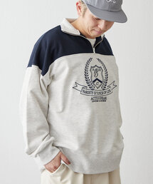 NUNIFE（ユニフィー）の「【UNISEX】配色ハーフZIPプルオーバー（Tシャツ/カットソー・レディース）」