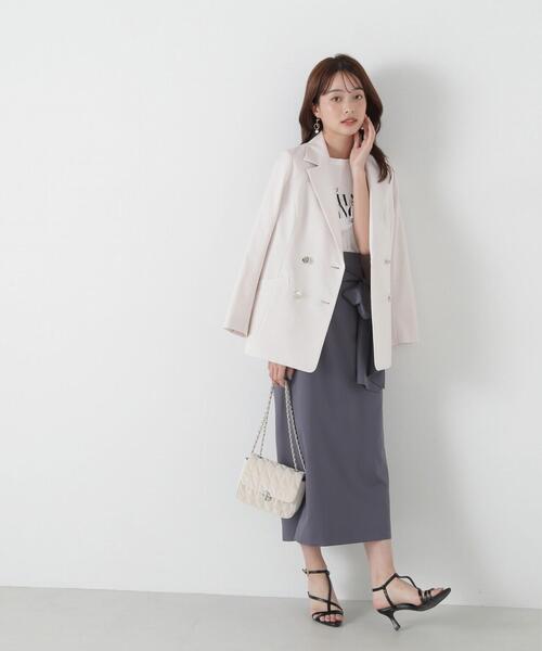 PROPORTION BODY DRESSING(プロポーションボディドレッシング)の「ビッグリボンナロースカート / 1215120307(スカート・レディース・ダークグレー/イエロー/ベージュ・SMALL/MEDIUM)」の7枚目の写真
