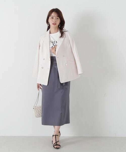 PROPORTION BODY DRESSING(プロポーションボディドレッシング)の「ビッグリボンナロースカート / 1215120307(スカート・レディース・ダークグレー/イエロー/ベージュ・SMALL/MEDIUM)」の8枚目の写真