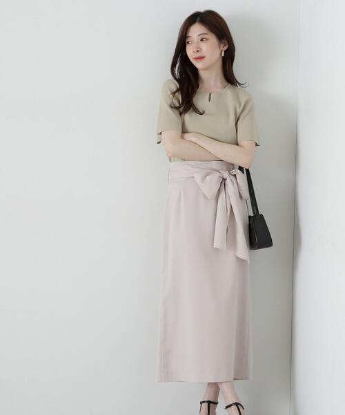 PROPORTION BODY DRESSING(プロポーションボディドレッシング)の「ビッグリボンナロースカート / 1215120307(スカート・レディース・ダークグレー/イエロー/ベージュ・SMALL/MEDIUM)」の13枚目の写真
