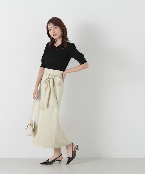 PROPORTION BODY DRESSING(プロポーションボディドレッシング)の「ビッグリボンナロースカート / 1215120307(スカート・レディース・ダークグレー/イエロー/ベージュ・SMALL/MEDIUM)」の19枚目の写真