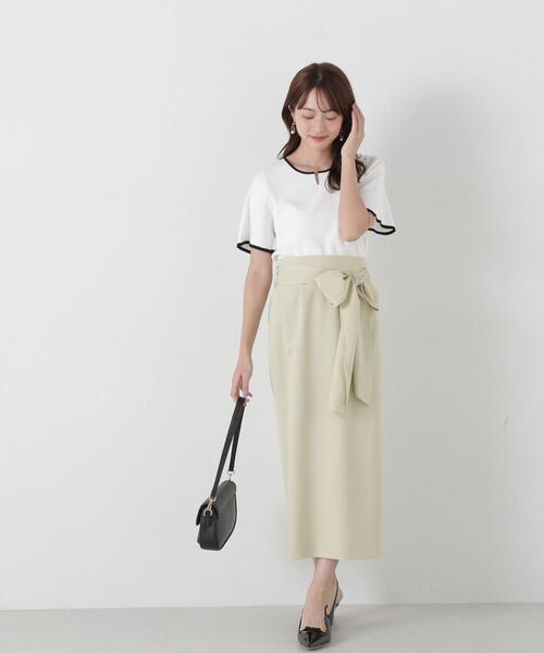 PROPORTION BODY DRESSING(プロポーションボディドレッシング)の「ビッグリボンナロースカート / 1215120307(スカート・レディース・ダークグレー/イエロー/ベージュ・SMALL/MEDIUM)」の20枚目の写真