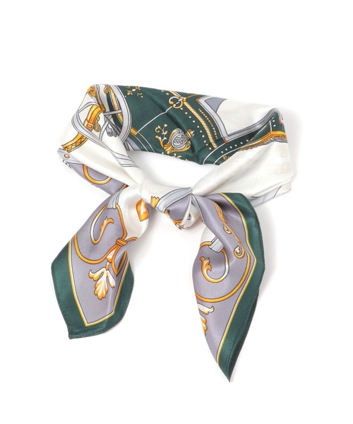 GLOBAL WORK（グローバルワーク）の「シルクプリントスカーフ/321108（バンダナ/スカーフ・レディース・ホワイト系その他3/その他1/ホワイト系その他2/ベージュ/グレー/ブルー/ベージュ系その他6/ブルー系その他/ベージュ系その他/ネイビー系9/ベージュ系その他2/オレンジ/ネイビー・ONE SIZE）」の4枚目の写真