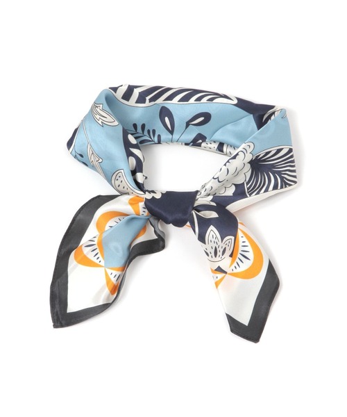 GLOBAL WORK（グローバルワーク）の「シルクプリントスカーフ/321108（バンダナ/スカーフ・レディース・ホワイト系その他3/その他1/ホワイト系その他2/ベージュ/グレー/ブルー/ベージュ系その他6/ブルー系その他/ベージュ系その他/ネイビー系9/ベージュ系その他2/オレンジ/ネイビー・ONE SIZE）」の10枚目の写真