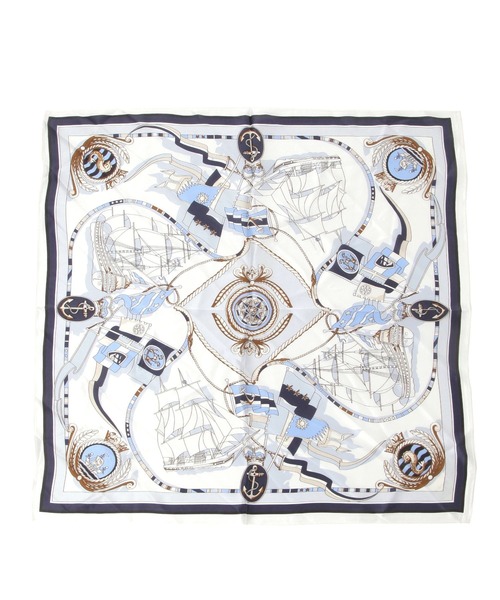 GLOBAL WORK（グローバルワーク）の「シルクプリントスカーフ/321108（バンダナ/スカーフ・レディース・ホワイト系その他3/その他1/ホワイト系その他2/ベージュ/グレー/ブルー/ベージュ系その他6/ブルー系その他/ベージュ系その他/ネイビー系9/ベージュ系その他2/オレンジ/ネイビー・ONE SIZE）」の14枚目の写真