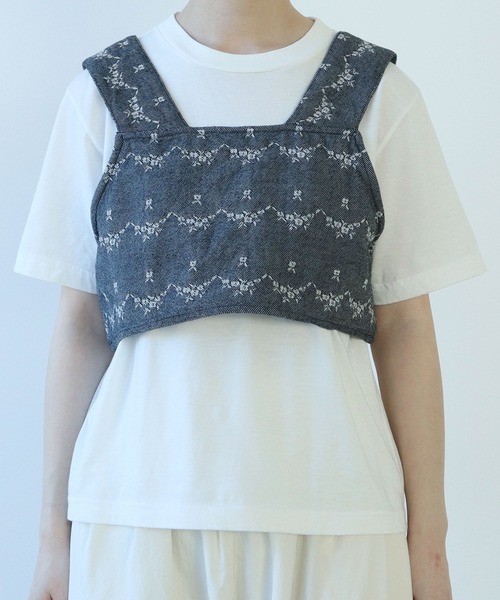 Hana＊ 様　　ベスト セール】デニム調 hana ジャカード ベスト（ベスト）｜bulle de savon