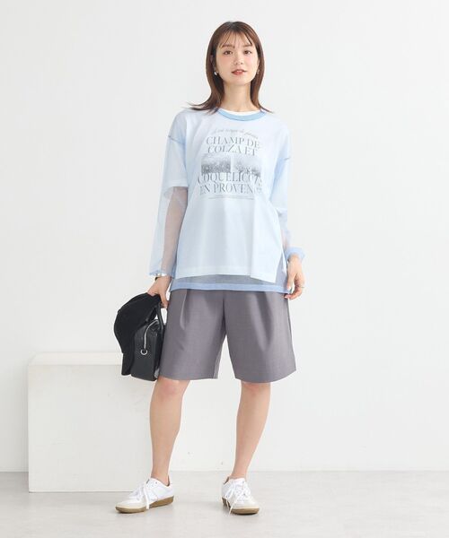 earth music&ecology(アースミュージックアンドエコロジー)の「シアールーズニットプルオーバー(Tシャツ/カットソー・レディース・ピンクベージュ/ライトブルー/ブラック/ミント・FREE)」の20枚目の写真