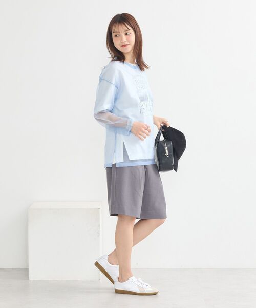 earth music&ecology(アースミュージックアンドエコロジー)の「シアールーズニットプルオーバー(Tシャツ/カットソー・レディース・ピンクベージュ/ライトブルー/ブラック/ミント・FREE)」の21枚目の写真