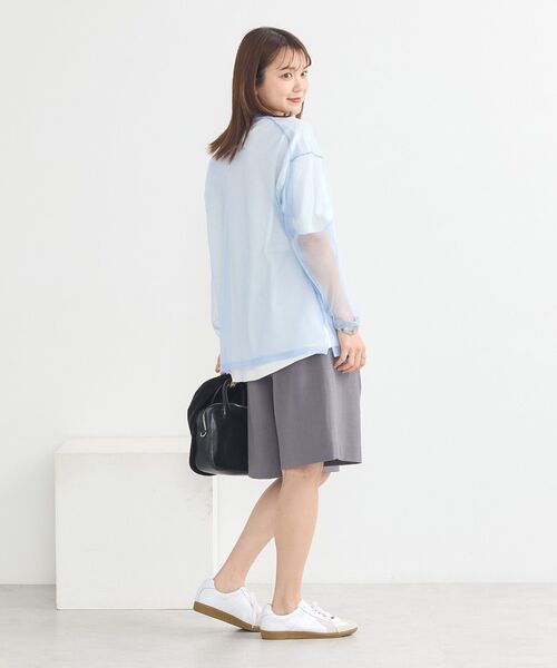 earth music&ecology(アースミュージックアンドエコロジー)の「シアールーズニットプルオーバー(Tシャツ/カットソー・レディース・ピンクベージュ/ライトブルー/ブラック/ミント・FREE)」の22枚目の写真