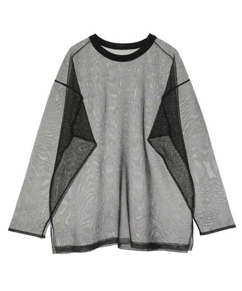 earth music&ecology(アースミュージックアンドエコロジー)の「シアールーズニットプルオーバー(Tシャツ/カットソー・レディース・ピンクベージュ/ライトブルー/ブラック/ミント・FREE)」の9枚目の写真