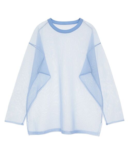 earth music&ecology(アースミュージックアンドエコロジー)の「シアールーズニットプルオーバー(Tシャツ/カットソー・レディース・ピンクベージュ/ライトブルー/ブラック/ミント・FREE)」の11枚目の写真
