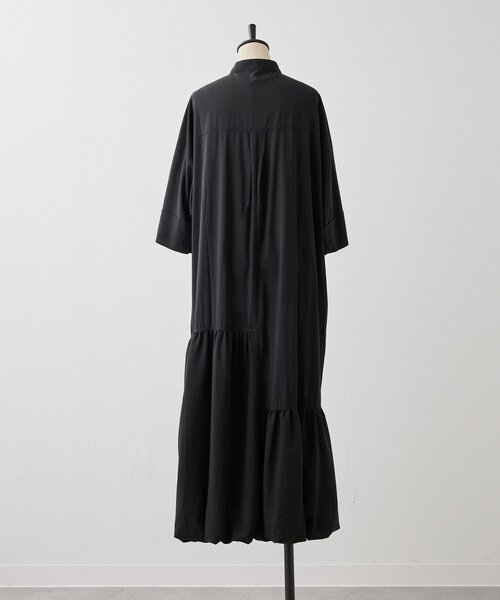 ear PAPILLONNER(イアパピヨネ)の「裾バルーン半袖シャツワンピース【SUM1 STYLE(スミスタイル)】(ワンピース・レディース・ブラック・FREE)」の10枚目の写真