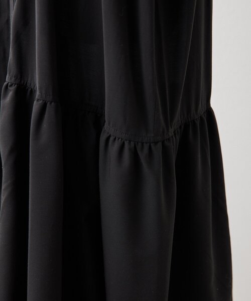 ear PAPILLONNER(イアパピヨネ)の「裾バルーン半袖シャツワンピース【SUM1 STYLE(スミスタイル)】(ワンピース・レディース・ブラック・FREE)」の13枚目の写真