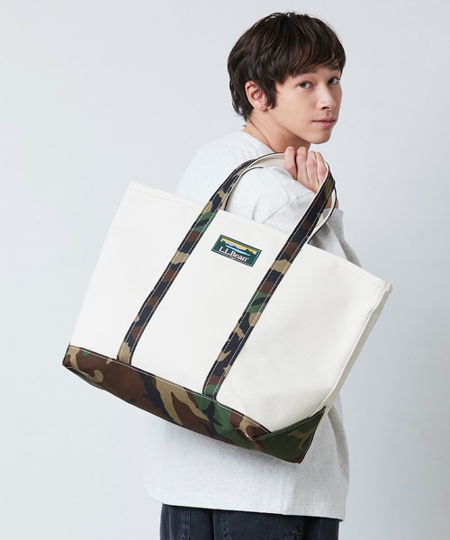 L.L.Bean（エルエルビーン）の「ボート・アンド・トート、オープントップ　カモフラージュ　レギュラー・ハンドル、ラージ（トートバッグ・レディース・グリーン系その他/ホワイト系その他/ブラック系その他・REGULAR）」の6枚目の写真
