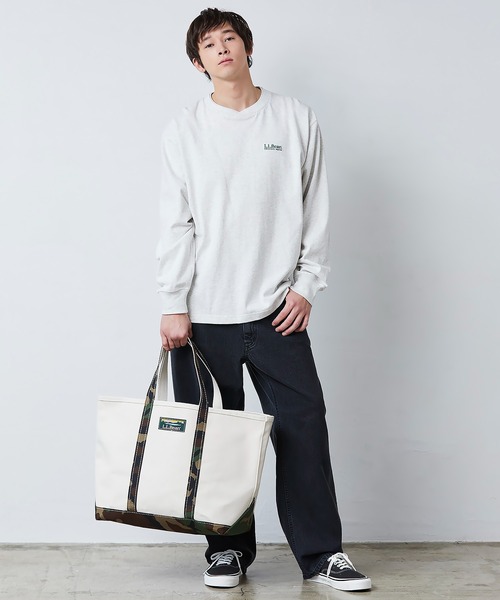 L.L.Bean（エルエルビーン）の「ボート・アンド・トート、オープントップ　カモフラージュ　レギュラー・ハンドル、ラージ（トートバッグ・レディース・グリーン系その他/ホワイト系その他/ブラック系その他・REGULAR）」の7枚目の写真