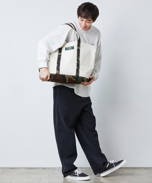 L.L.Bean（エルエルビーン）の「ボート・アンド・トート、オープントップ　カモフラージュ　レギュラー・ハンドル、ラージ（トートバッグ・レディース・グリーン系その他/ホワイト系その他/ブラック系その他・REGULAR）」の9枚目の写真