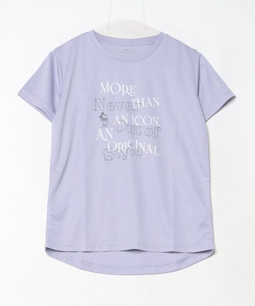Disney(ディズニー)の「ディズニー iCOOL 遮熱UV グラフィックTシャツ タイポ(Tシャツ/カットソー・レディース・グリーン/ラベンダー/チャコールグレー・S/M/L/XL)」の3枚目の写真