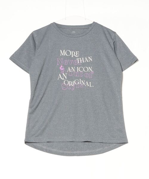 Disney(ディズニー)の「ディズニー iCOOL 遮熱UV グラフィックTシャツ タイポ(Tシャツ/カットソー・レディース・グリーン/ラベンダー/チャコールグレー・S/M/L/XL)」の2枚目の写真