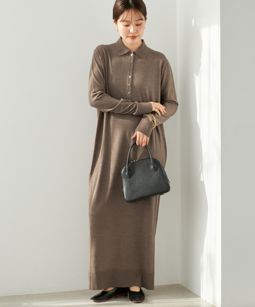 plage（プラージュ）の「ポロエリ ロングワンピース（ワンピース