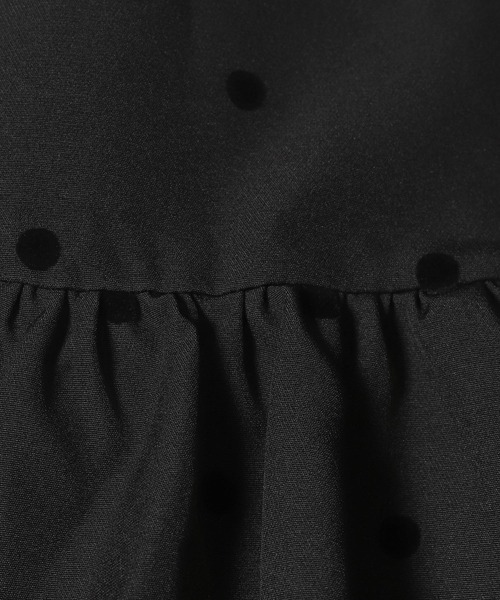 coca（coca）（コカ）の「フロッキードットフレアジャケット（ブルゾン・レディース・ブラック・L/M）」の12枚目の写真