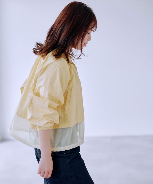 COHINA(コヒナ)の「【UVカット/撥水/透湿/冷感】2wayシアードッキングドロストブルゾン 【低身長・小柄女性】(ブルゾン・レディース・イエロー/ホワイト/グレー・ONE SIZE)」の17枚目の写真