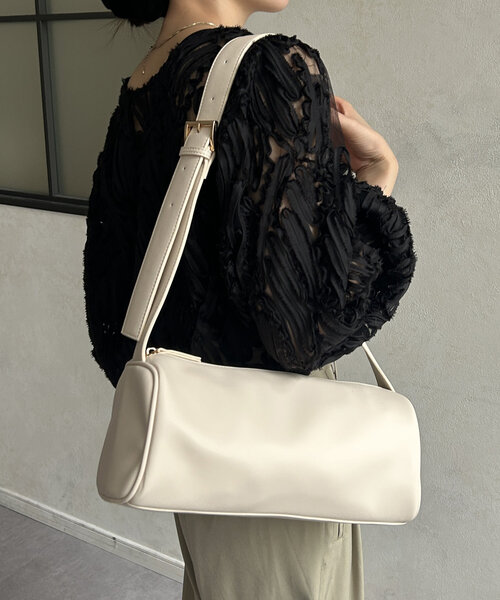 Thevon（ゼボン）の「スクエアショルダーバッグ（トートバッグ・レディース・アイボリー/ブラック/ダークブラウン・FREE）」の15枚目の写真