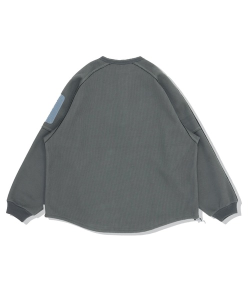 elephant TRIBAL fabrics（エレファントトライバルファブリックス）の「elephant TRIBAL fabrics Modern Thermal Henley Neck（Tシャツ/カットソー・メンズ・ブラック/グレー・FREE）」の5枚目の写真