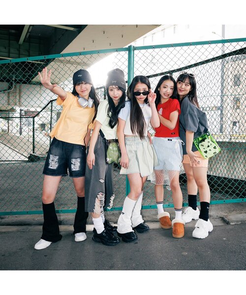 algy（アルジー）の「algyシシュウリンガー半袖T（Tシャツ/カットソー・キッズ・オレンジ/ミント/ライム/ピンク/オフホワイト/ブラック・SMALL/MEDIUM/X-SMALL/XX-SMALL）」の7枚目の写真