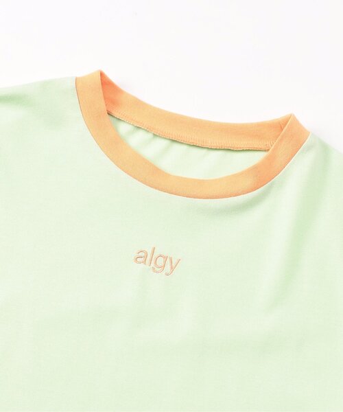 algy（アルジー）の「algyシシュウリンガー半袖T（Tシャツ/カットソー・キッズ・オレンジ/ミント/ライム/ピンク/オフホワイト/ブラック・SMALL/MEDIUM/X-SMALL/XX-SMALL）」の19枚目の写真