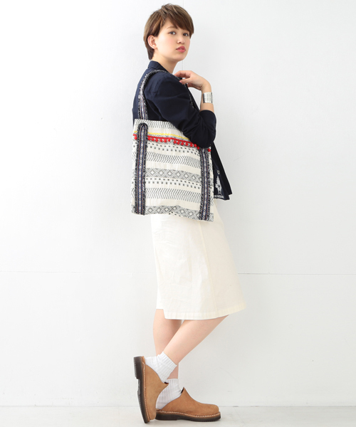 Ray BEAMS(レイビームス)の「Ctrl freak / チロリアン ワンショルダー(トートバッグ・レディース・ブラック/ピンク・ONE SIZE)」の15枚目の写真