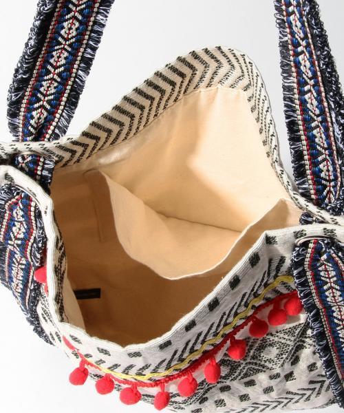 Ray BEAMS(レイビームス)の「Ctrl freak / チロリアン ワンショルダー(トートバッグ・レディース・ブラック/ピンク・ONE SIZE)」の12枚目の写真