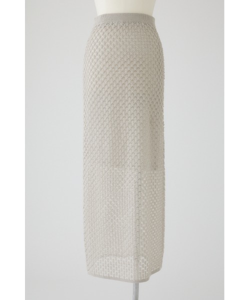 RIM.ARK(リムアーク)の「Lace knit SK レースニットスカート(スカート・レディース・ブラック/オフホワイト/グレイッシュベージュ・38/36)」の3枚目の写真