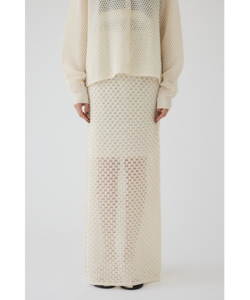 RIM.ARK(リムアーク)の「Lace knit SK レースニットスカート(スカート・レディース・ブラック/オフホワイト/グレイッシュベージュ・38/36)」の9枚目の写真