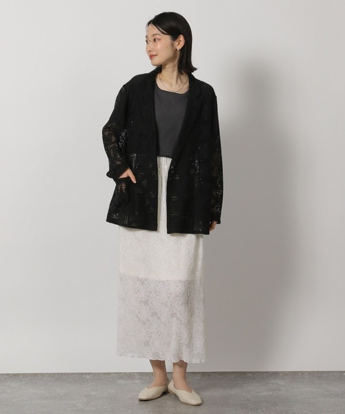 LAKOLE（ラコレ）の「フリンジプリーツスカート / 322601（スカート・レディース・ミント/オフホワイト/ブラック・FREE）」の14枚目の写真