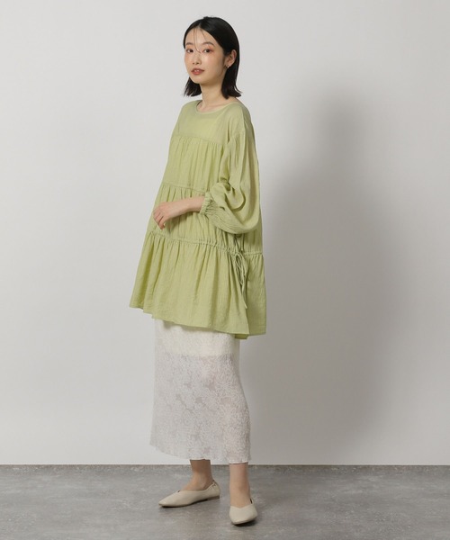 LAKOLE（ラコレ）の「フリンジプリーツスカート / 322601（スカート・レディース・ミント/オフホワイト/ブラック・FREE）」の13枚目の写真