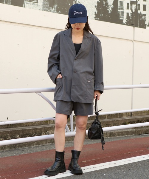 CIAOPANIC TYPY（チャオパニックティピー）の「【洗えるジャケット】MOLユニセックスドライバーズワークテーラードジャケット（テーラードジャケット・メンズ・チャコールグレー/ブラック・LARGE/MEDIUM）」の13枚目の写真