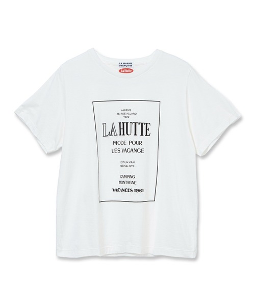 LA MARINE FRANCAISE（マリン フランセーズ）の「【 LA HUTTE】別注 VACANCE Tシャツ（Tシャツ/カットソー・レディース・ブラック/レッド・FREE）」の2枚目の写真
