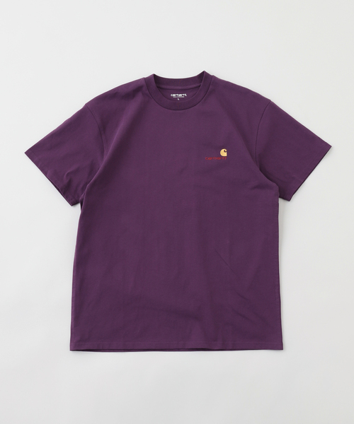 Carhartt WIP(カーハートダブリューアイピー)の「CARHARTT WIP / カーハート ダブリューアイピー S/S AMERICAN SCRIPT T-SHIRT I029956(Tシャツ/カットソー・メンズ・ブラック/パープル系その他/ホワイト・LARGE/MEDIUM)」の3枚目の写真